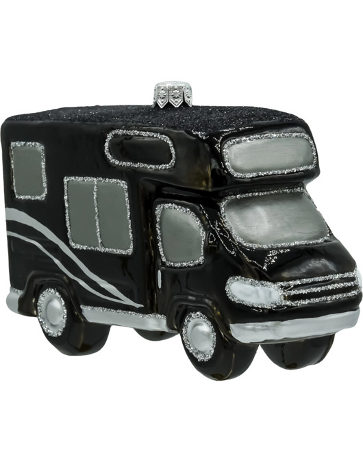 ozdoby choinkowe Bombka choinkowa: Samochód kempingowy kamper: czarny