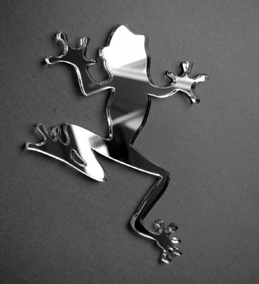 mirror frog... felt label
