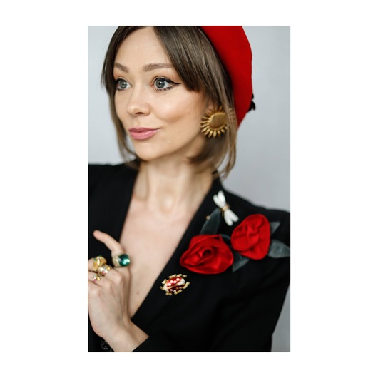 broszki Jedwabne broszki