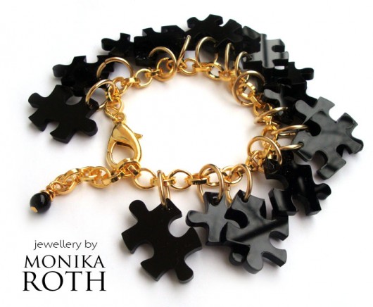 PuzzLove DeLuxe / bransoletka / czarna  Monika Roth