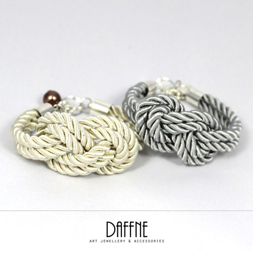 Rope Knots Gray with Cream LOVINA PRINTS
