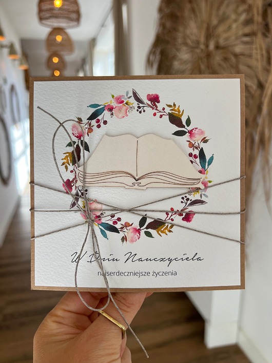 kartki scrapbooking Kartka na dzień nauczyciela