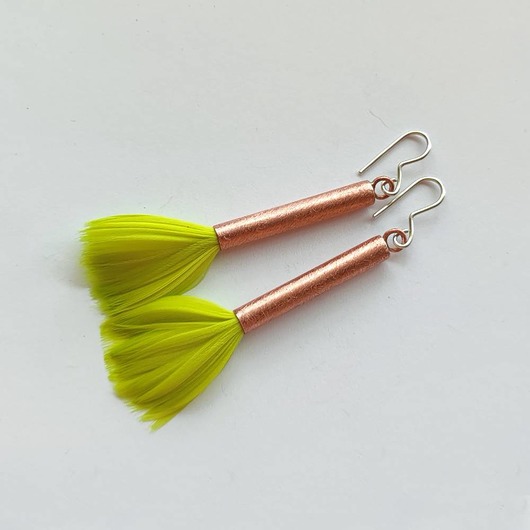 kolczyki z piórami PIÓRKO kolczyki