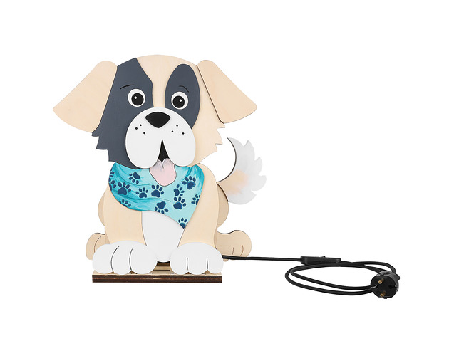 lampy do pokoju dziecka Lampka nocna 3D Piesek