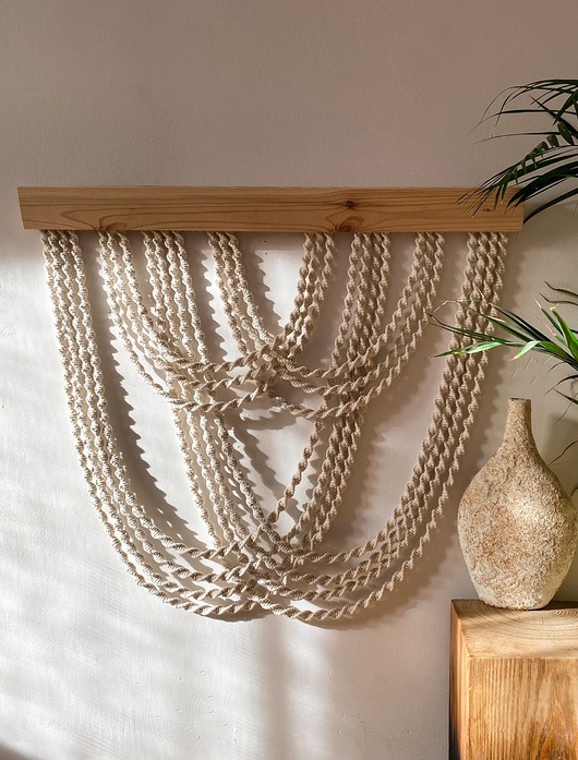 makramy Minimalistyczna nowoczesna makrama Boho do sypialni XXL