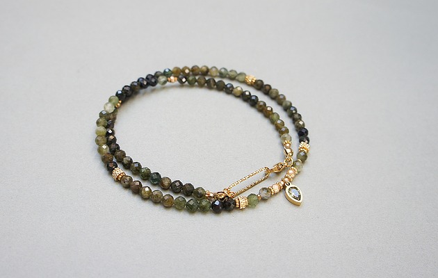 chokery Turmaliny zielone /choker/ vol. 38 /28.04.25/ - Szlachetna kolekcja
