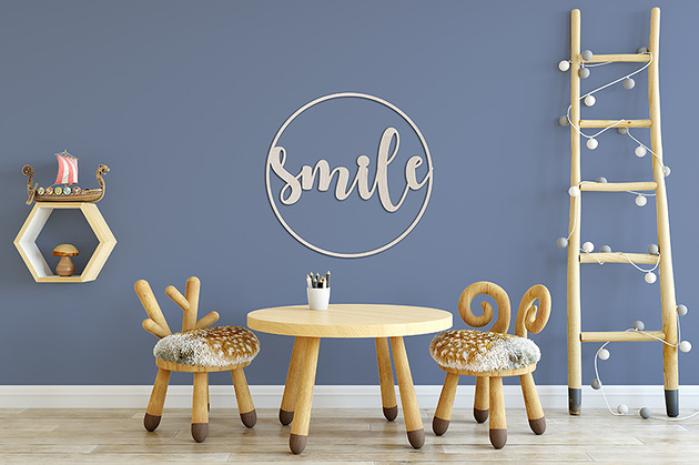 dekoracja smile simple - naturalny 60x60cm Frank and Phil