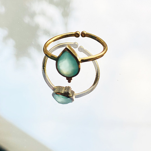 pierścionki złote Pierścionek z chalcedonem