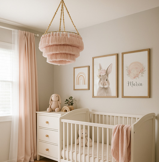 lampy do pokoju dziecka Lampa do pokoju dziecięcego koraliki, chwosty