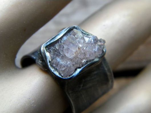 Roman Ancient Ring ;) surowy ametyst lawendowy Beata Trotter