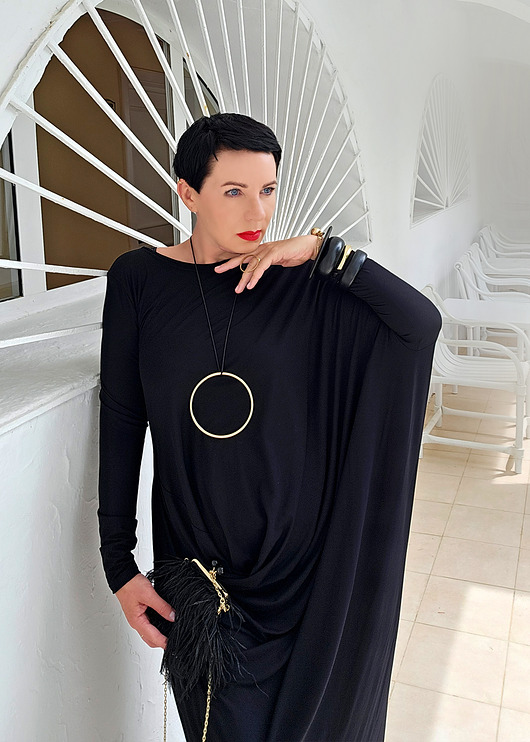 sukienki midi damskie New Dress woda Asymetryczna