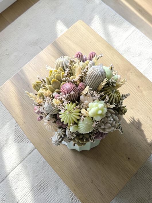świeczniki i świece Duży Flower Box Sojowy XXL