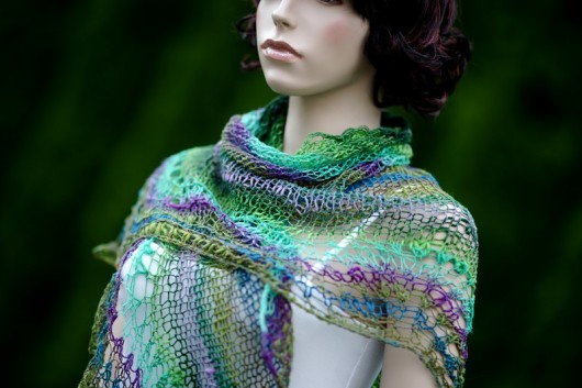 Szal &quot; TURQUISE RAINBOW &quot; HERBE DESIGN