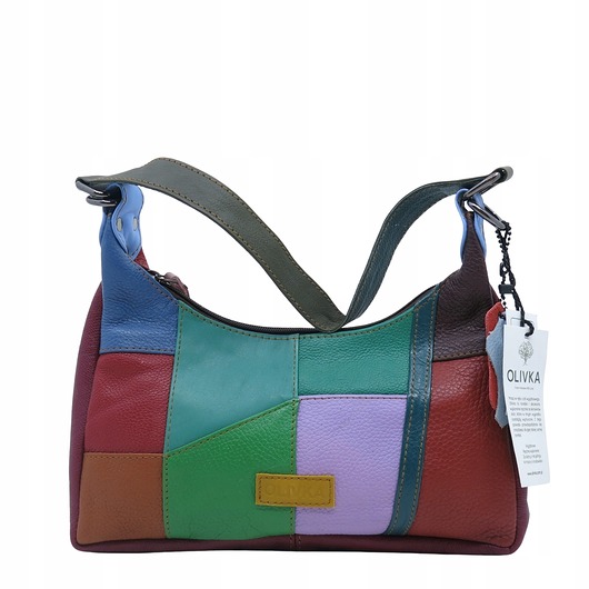 torby na ramię Torebka damska na ramię kolorowa skórzana wygodna zero waste OLIVKA