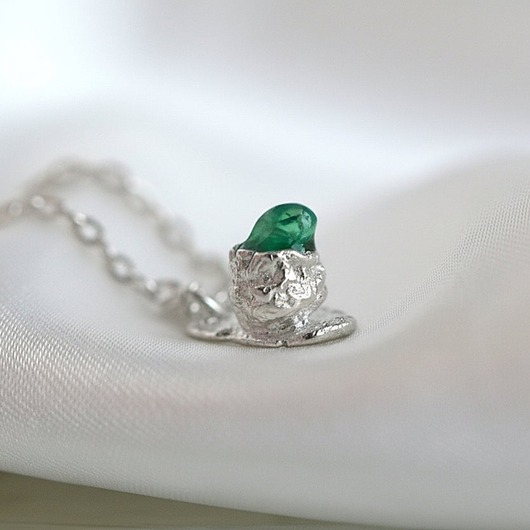 złote naszyjniki Naszyjnik z Zielonym Opalem