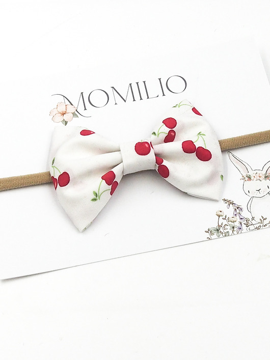 ozdoby do włosów dla dzieci Opaska do włosów kokarda w wisienki Sweet Cherry