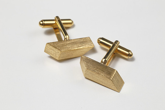 spinki do mankietów Spinki do mankietów srebro złocone giga-mikrony