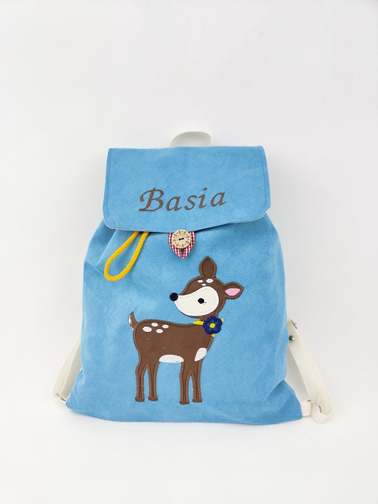 torebki, worki i plecaki dziecięce Plecak z sarenką, plecak z jelonkiem, imienny plecak