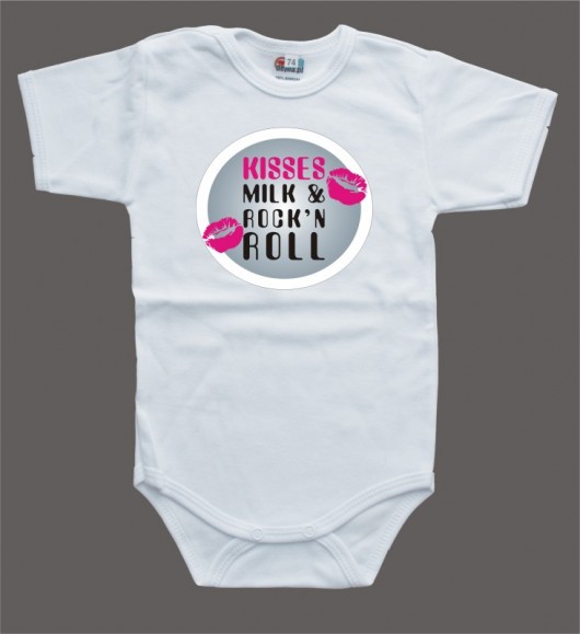 Body niemowlęce: Kisses Milk and Rock'n Roll BabyGiftShop