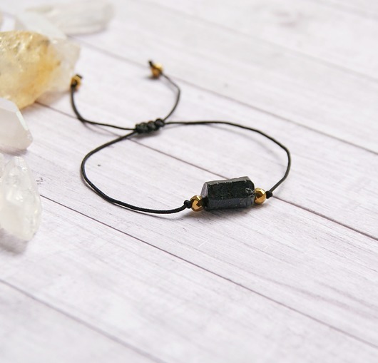 bransoletki z kamieni naturalnych Ochronna bransoletka - czarny turmalin