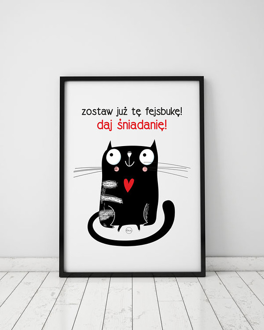 plakat. zostaw już tę fejsbukę... (format A3) Love Life and Forest