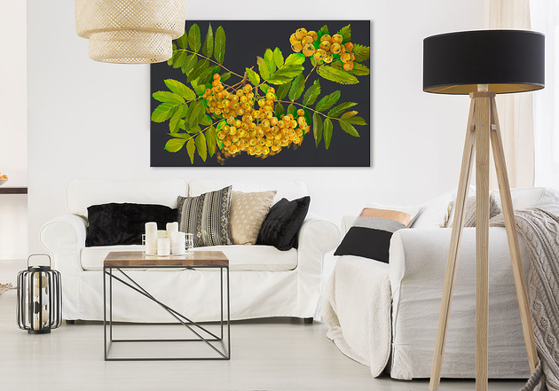 OBRAZ NA PŁÓTNIE -Jarzębina 120x80cm NOWdeco