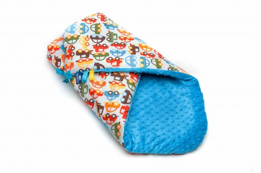 Rożek z wstążką Samochody morski minky 75x75 Samiboo