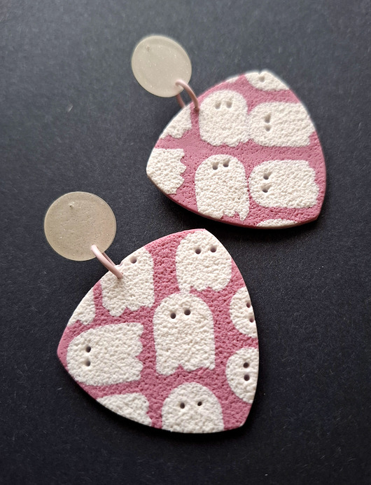 kolczyki z masy plastycznej Kolczyki sweet boo no1