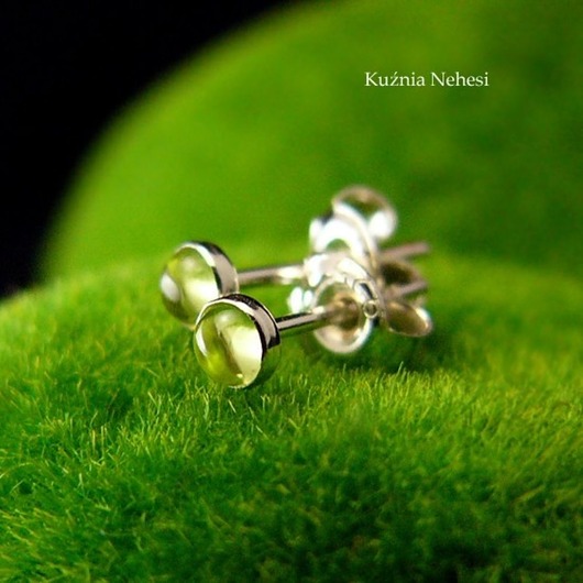 kolczyki z kamieniami Kolczyki Drobinki Sztyfty - Oliwin Srebro