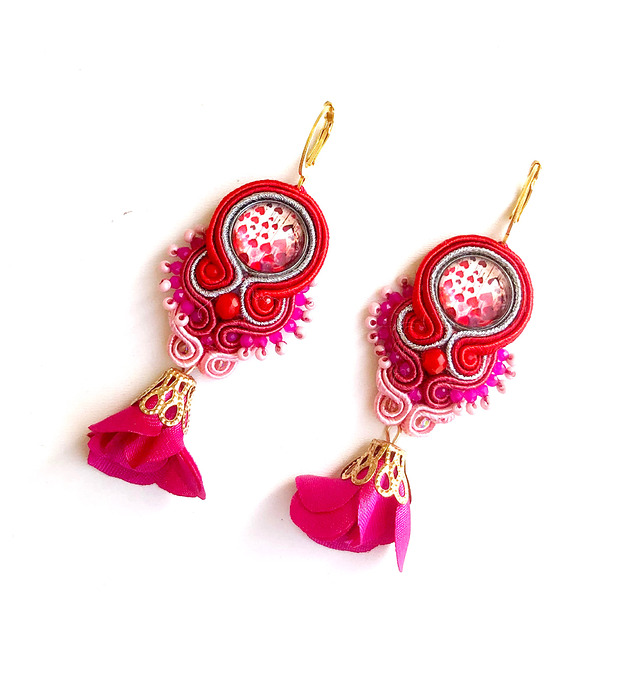 kolczyki soutache Sutaszowe kolczyki PETRA