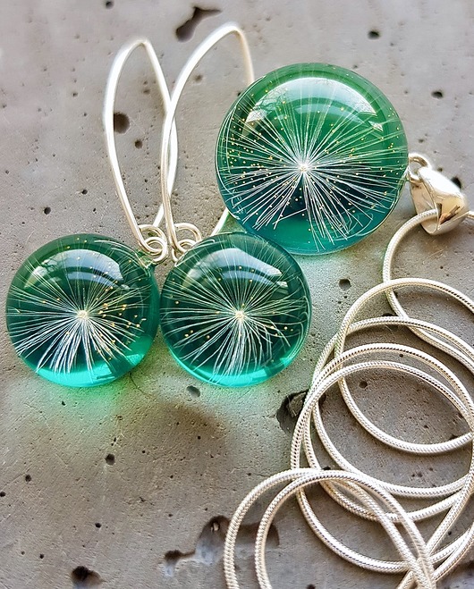 zestaw-dmuchawce w żywicy 1 Grol Jewellery