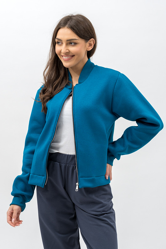 kurtki damskie Kurtka dresowa ,,HANA" petrol