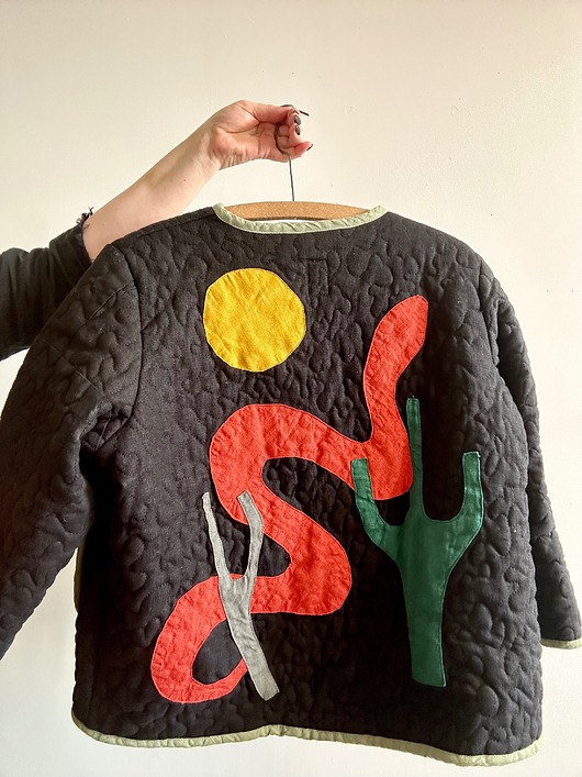 kurtki damskie Kurtka lniana damska z aplikacjami