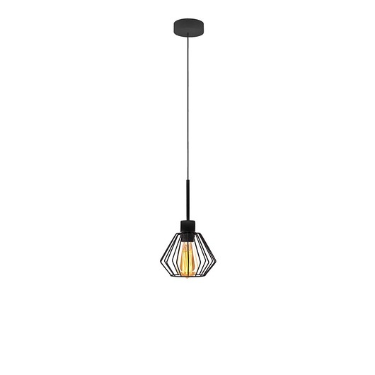 lampy wiszące Loftowa lampa wisząca do salonu KOLOMBO LOFT w kolorze klasycznej czerni