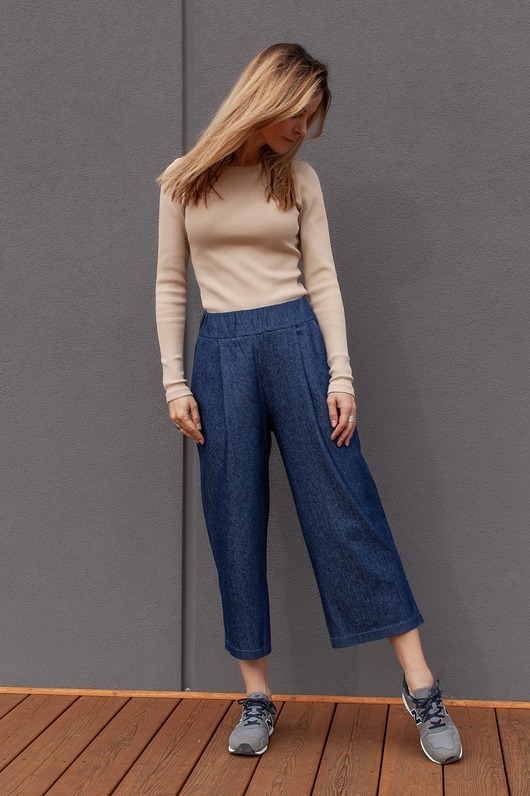 spodnie materiałowe damskie Kuloty Jeansowe