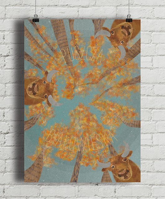 plakaty Puszcza Białowieska - plakat fine art, giclee