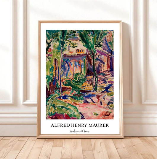 plakaty PLAKAT wystawowy, A.H.Maurer, kolorowy obraz