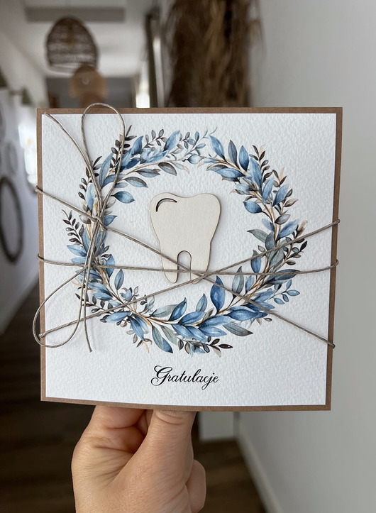 kartki scrapbooking Ręcznie robiona kartka gratulacje z okazji uzyskania absolutorium obrony prac