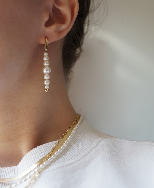 kolczyki pozłacane Kolczyki srebrne Dessa Petite Pearl Earrings