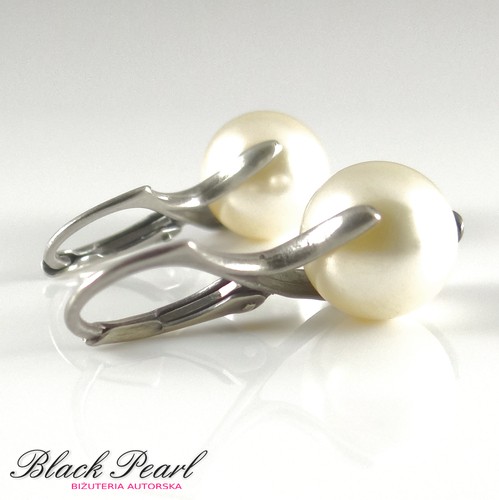 Cream Classic - kolczyki Black Pearl