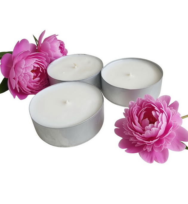 świeczniki i świece XXL Peony Queen 3 szt. tealight 105g wosk sojowy (dostępne inne zapachy)