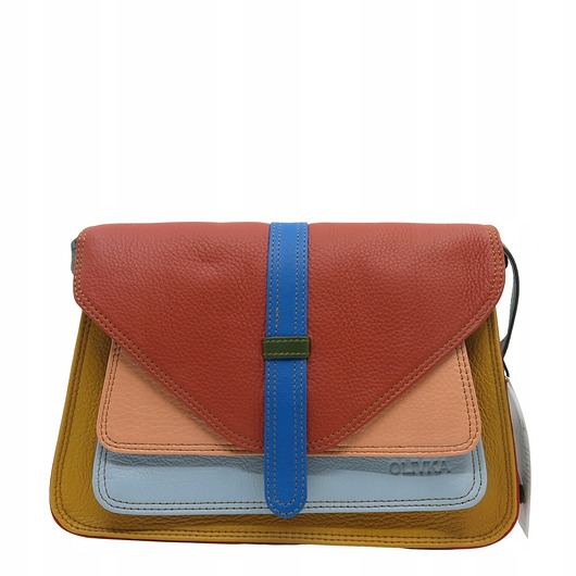 torby na ramię Torebka damska klasyczna elegancka skórzana na ramię pasek OLIVKA