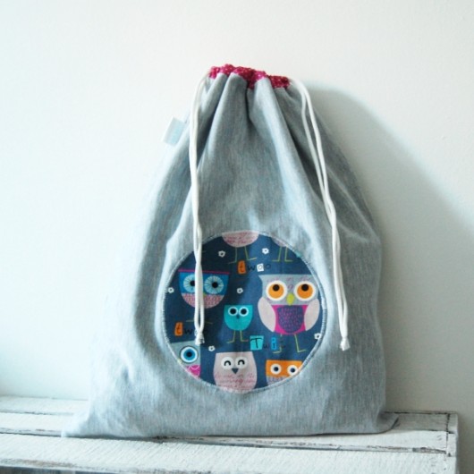Worek przedszkolaka Dres sowy XXL craftKASIA