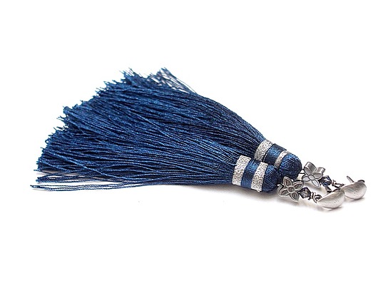  BOHO  / long / navy /   - kolczyki  Katia i krokodyl