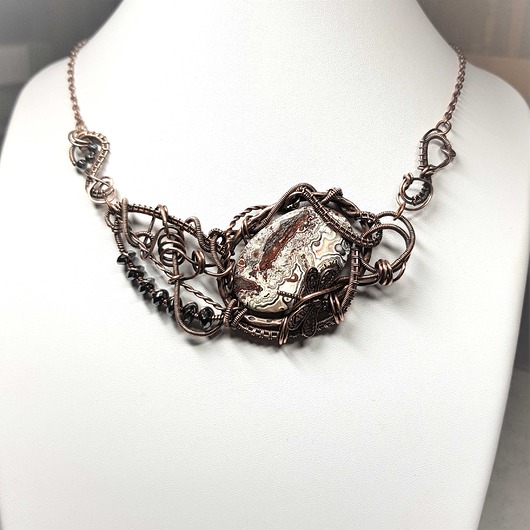 wisiory Naszyjnik crazy lace agate