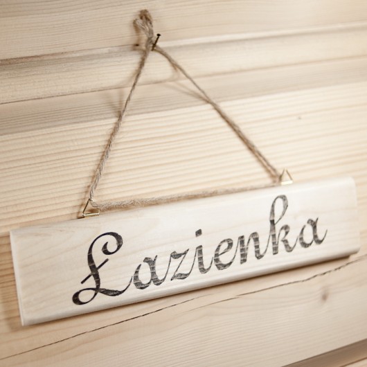 Tabliczka na drzwi &quot;Łazienka&quot; i love nature