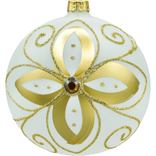 ozdoby choinkowe Bombki okrągłe zestaw: Złota rozeta