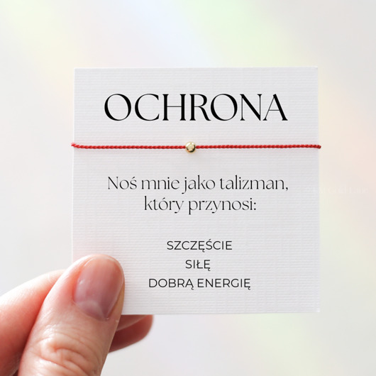 bransoletki na sznurku Bransoletka Ochrona, Czerwona Nitka ze Srebrną lub Złotą Kuleczką