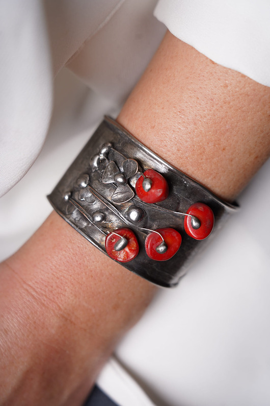 bransoletki wire wrapping Specjalne zamówienie Bransoletka,wisior ,kolczyki  z koralem naturalnym