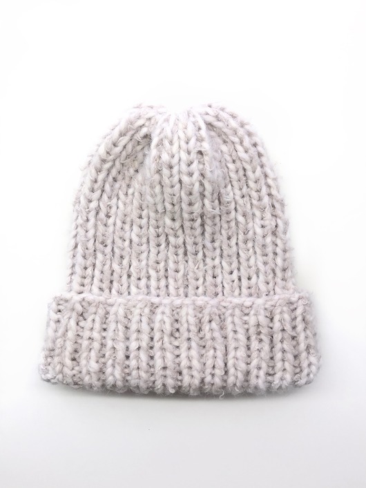 czapki damskie Wełniana czapka ecru jasnoszara beanie wełna merino alpaka bawełna handmade
